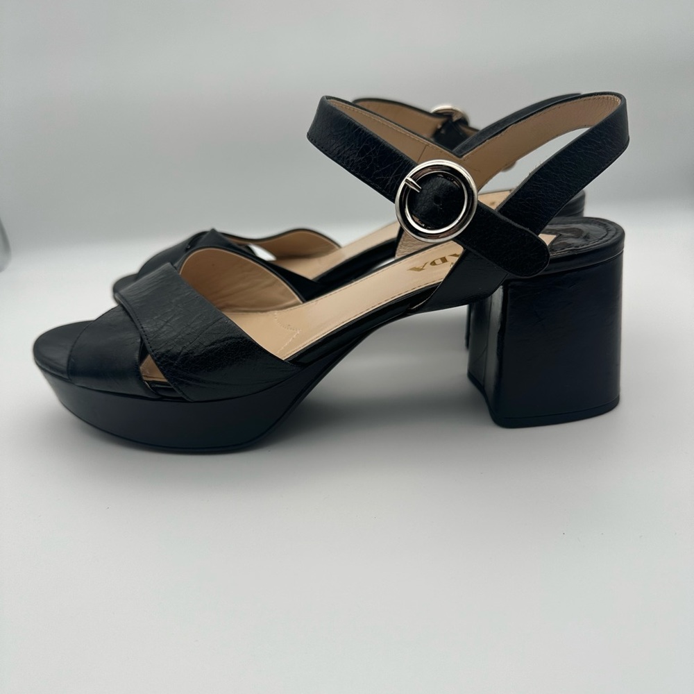 Prada Black Heels with box and dust bags